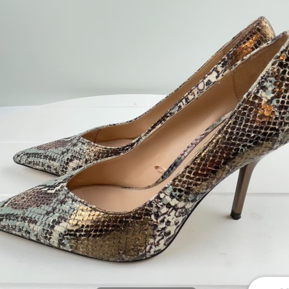 Zara Multicolor Snakeskin Heels